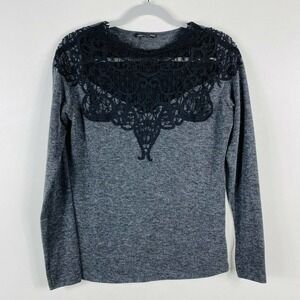 Zara Contrasting Lace Sweater